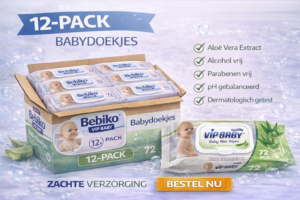 Bebiko VIP Baby Aloë Vera Baby Doekjes - 864 stuks (12 x 72)